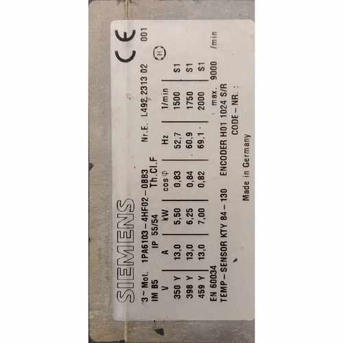 〔议价-可维修〕西门子主轴电机1PA6103-4HF02-0BB3