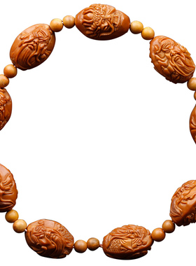 小籽双面橄榄核手串九