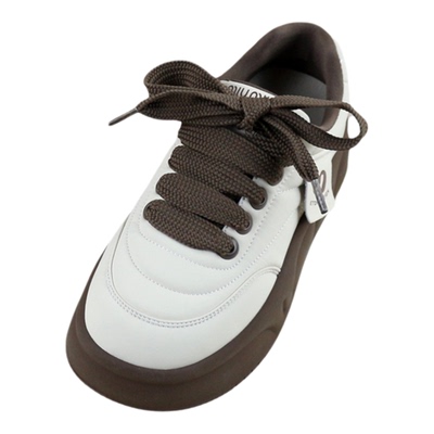 真皮羊皮厚底增高女休闲面包板鞋