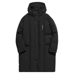 RS流石男防寒保暖中长款连帽羽绒服2025新款冬季男士户外厚款外套