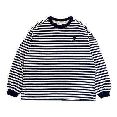 iaiammo 25春夏新品原创设计韩版洋气男女中大儿童装条纹长袖T恤