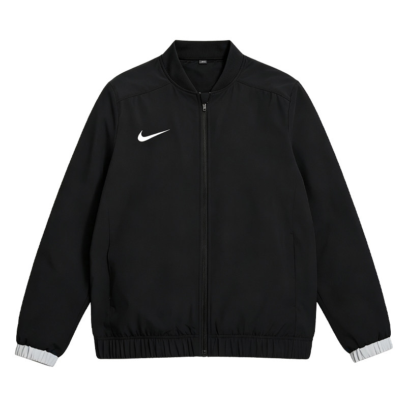Nike 男士速干运动夹克撞色棒球领梭织外套青年休闲跑步防风开衫