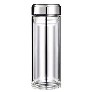 双层隔热玻璃杯车载大容量水杯2025新款男耐热高硼硅茶杯子1000ml