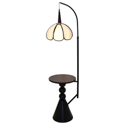 中古风落地灯客厅置物架