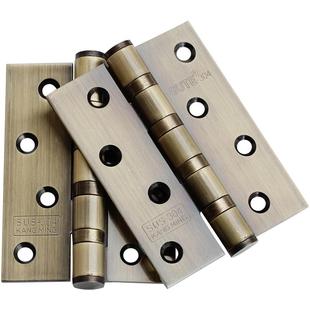 固特房门合页304不锈钢加厚轴承平开4寸消声静音平开合页木门合叶