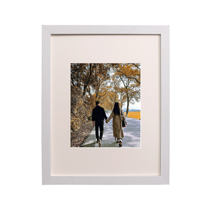 实木相框墙挂式六联白色画框简约百搭照片展示框装饰画20寸24寸36