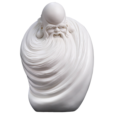 戴玉堂徐才提陶瓷摆件《寿》德化白瓷寿星公送长辈寿礼家居饰品