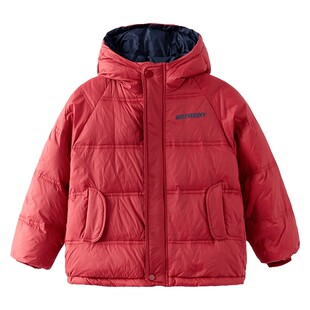 男童冬装拜年红色面包羽绒服2026新款儿童男孩新年加厚防寒外套潮