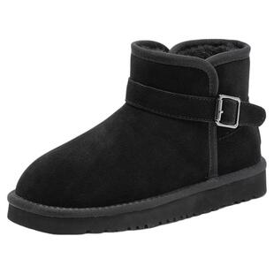 星期六加绒加厚保暖舒适羊毛雪地靴2025冬季新款厚底增高棉鞋女鞋