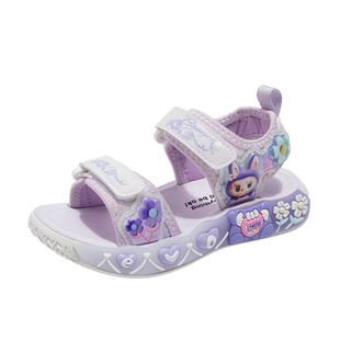 女童凉鞋拉布布儿童公主鞋子2026夏季新款软底防滑中大童沙滩鞋潮