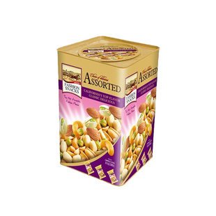 Top savor/金语加州坚果礼盒500g年货春节送礼铁罐装独立小包装