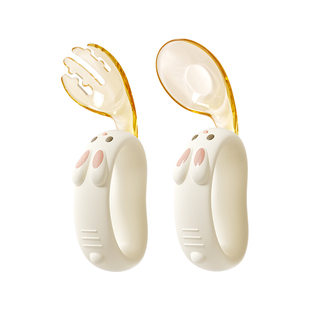 英氏婴儿辅食勺ppsu元宝勺子儿童宝宝训练叉勺自主进食学吃饭餐具