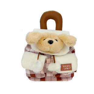 可爱小狗小背包女2025新款卡通儿童玩偶小书包轻便外出旅行双肩包