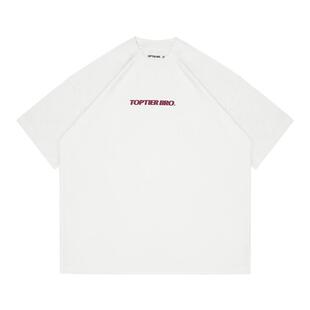 TOPTIER BRO 25SS 255g新疆长绒棉短袖T恤男小领口LOGO印花上衣