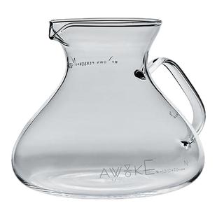 MUVNA慕威纳手冲咖啡萤盏玻璃分享壶带刻度V60滤杯滤纸咖啡电子秤