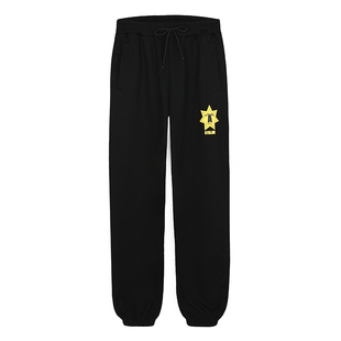 A11SLAVE徽章基础卫裤男女潮牌宽松简约美式垂坠运动休闲直筒长裤