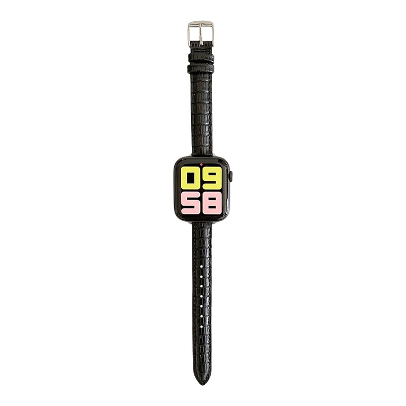 真皮鳄鱼纹小蛮腰适用iwatch表带