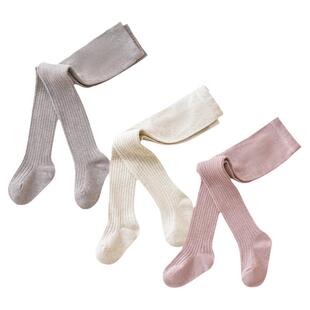 女童连裤袜春秋薄款纯棉白色裤袜配裙子宝宝打底袜外穿儿童打底裤