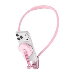 手机挂脖支架磁吸第一人称视角拍摄神器设备直播vlog2026新款粉色运动相机挂胸前磁吸快拆防抖防震挂脖手机架