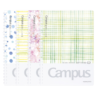 日本KOKUYO国誉campus软线圈笔记本水彩絮语系列8mm横线记事本学生用B5摘抄本日记本