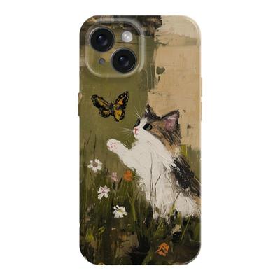 嬉戏的猫咪iPhone15promax苹果16小米14/13华为mate60/nova12适用p50一加11菲林手机壳p70全包软壳vivoX100