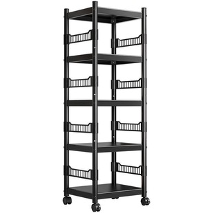 厨房夹缝置物架落地式多层家用微波炉收纳多功能烤箱锅具收纳架子