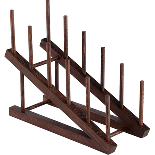 实木茶架子普洱展示架茶叶存放收纳支架茶托茶具配件茶饼架鸡翅木