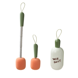 三合一洗杯刷长柄可伸缩家用保温杯盖专用清洁神器缝隙刷海绵刷子