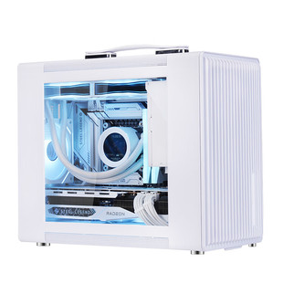 玩嘉阿尔法手提便携式机箱MATX主板支持240水冷ITX桌面MINI主机箱