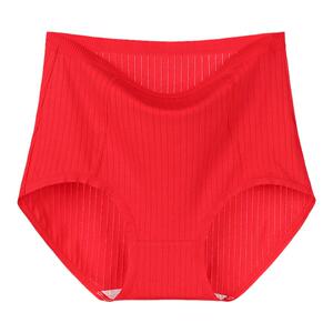 红色本命年大码内裤女高腰纯棉纯色收腹包臀不勒三角裤新年新婚