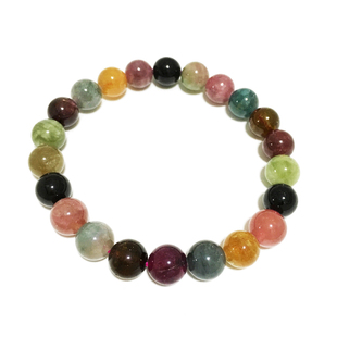 正品巴西天然碧玺手链 小巧款单圈手串 招财旺夫彩色女款饰品礼物