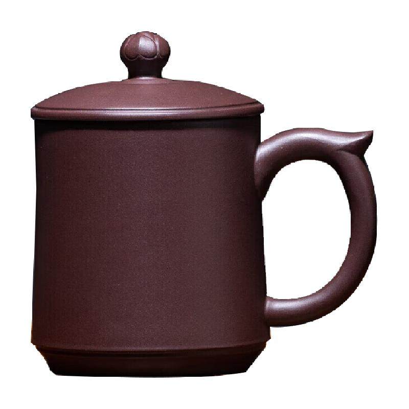 金镶玉高端紫砂杯手工茶杯个人办公家用宜兴原矿紫泥泡茶水杯