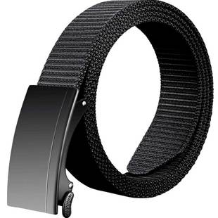 战术鸟内扣丨内穿式自动扣皮带不露尾帆布腰带男尼龙休闲编织裤带