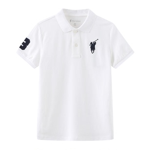 POLOWALK童装男童短袖polo衫2025夏季新款保罗儿童运动风翻领t恤