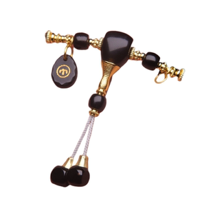 天然黑曜石古法金三通套装组合佛头星月金刚菩提108长串配饰配件