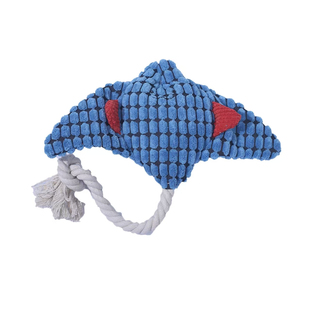 译之爪PawBridge 魔鬼鱼宠物小狗狗玩具毛绒发声解闷耐咬磨牙互动