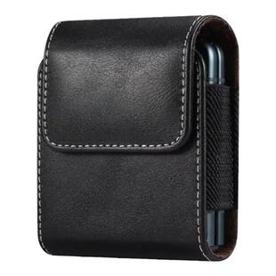 适用华为p50pocket手机壳套三星zflip3新款挂腰包F7070皮质Razr 2019穿皮带Motorola Razr高端商务男士翻盖