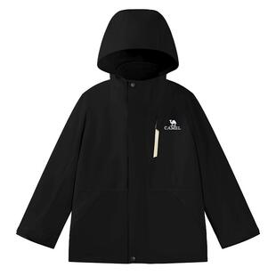 小骆驼童装外套男童风衣加绒保暖防水大童滑雪服儿童冲锋衣三合一