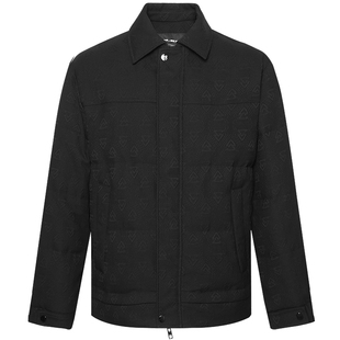 利郎官方 肌理提花羽绒服短款男士2025冬季休闲男装翻领轻薄外套