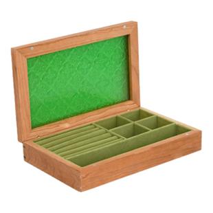 樱桃木海棠花玻璃收纳盒富婆私藏嫁妆保险箱茶道文玩黄金存金条盒