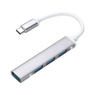 佰通Type-C一拖四USB3.0拓展笔记本车载转接头多接口电脑MACbook手机四合一转换器OTG平板iPad连接usb分线器