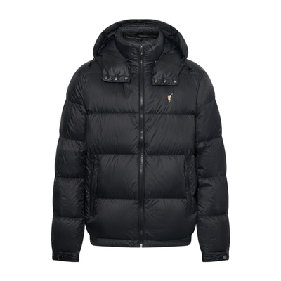 鸭绒保暖黑色外套绅士风羽绒服