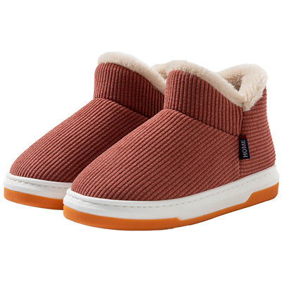 冬季拖鞋女外穿2025新款室内家居全包厚底毛绒情侣款防滑保暖棉拖