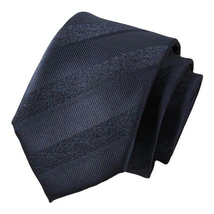 HLA/海澜之家时尚色织领带2024新款箭头形条纹商务绅士优雅领带男
