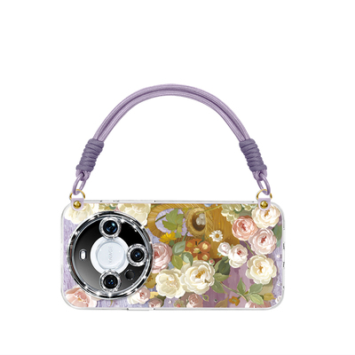 油画花篮适用华为手机壳磁吸支架