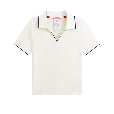 Wilson女士V字领网球短袖POLO