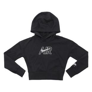 NIKE耐克青少年女童连帽保暖短款运动休闲套头衫卫衣DM8372-010