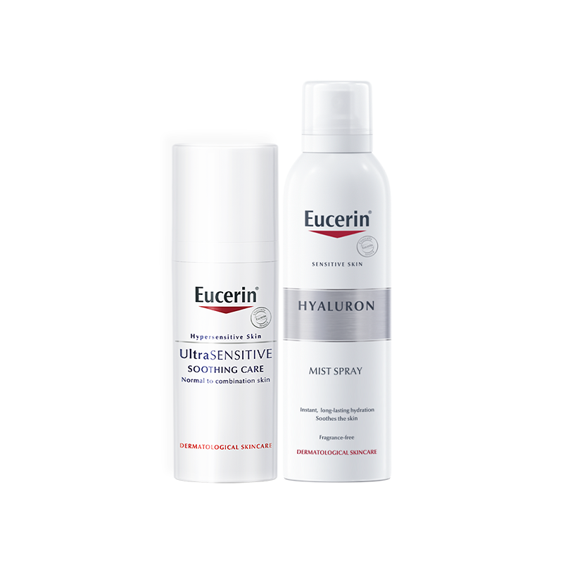 EUCERIN/优色林舒安霜舒缓修护补水喷雾身体沐浴油保湿套组敏感肌