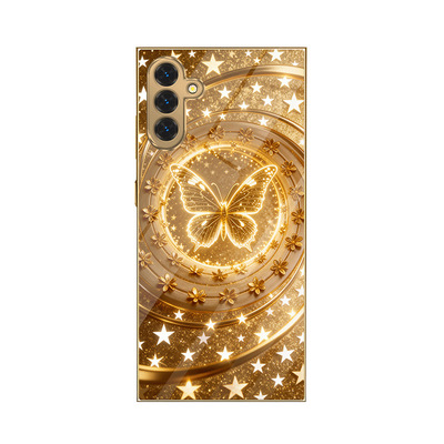 A56SamsungS25三星S23ultra手机壳26+加S24FE蝴蝶22plus电镀54玻璃53case适用16女21u高级感55苹果17外14电话