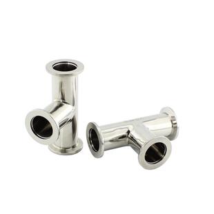 不锈钢KF快装三通304异径真空法兰卡箍ISO卡盘KF10 16 25 40 50